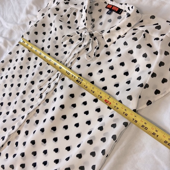 Love Tree black and white polka heart blouse - Picture 3 of 9